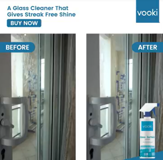 Eco-friendly glass cleaner for a chemical-free shine.