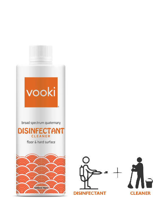 An image of vooki disinfectant cleaner bottle for cleaning and sanitizing surfaces
