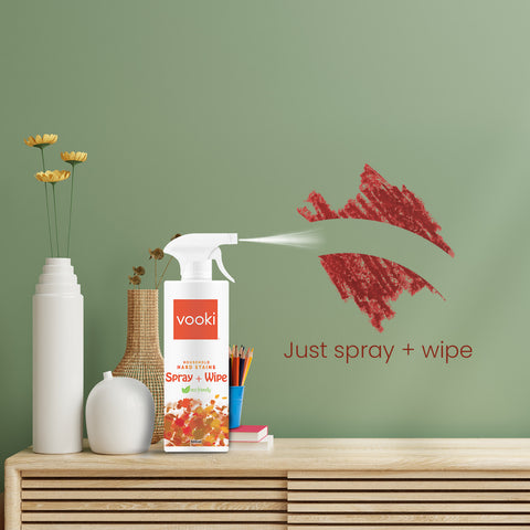 A simple cleaning process: spray, wipe, spray, and wipe again. Effortlessly remove dirt and grime with ease.