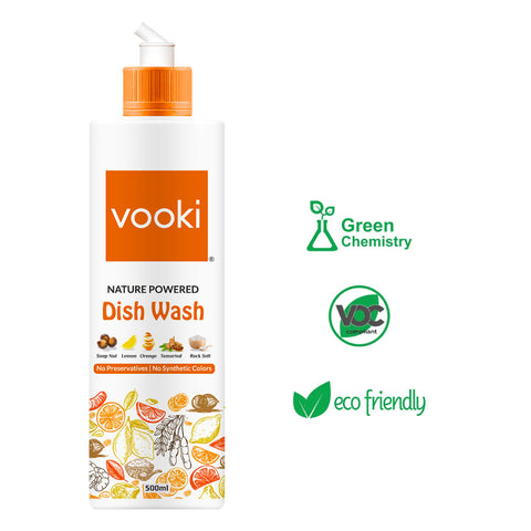 Image showcasing eco-friendly and natural cleaning solution for dishes