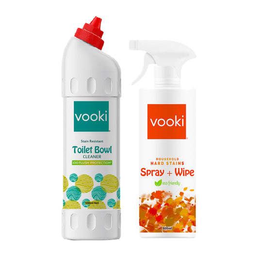 Image of vooki toilet spray and bowl cleaner, essential for a clean and fresh bathroom.