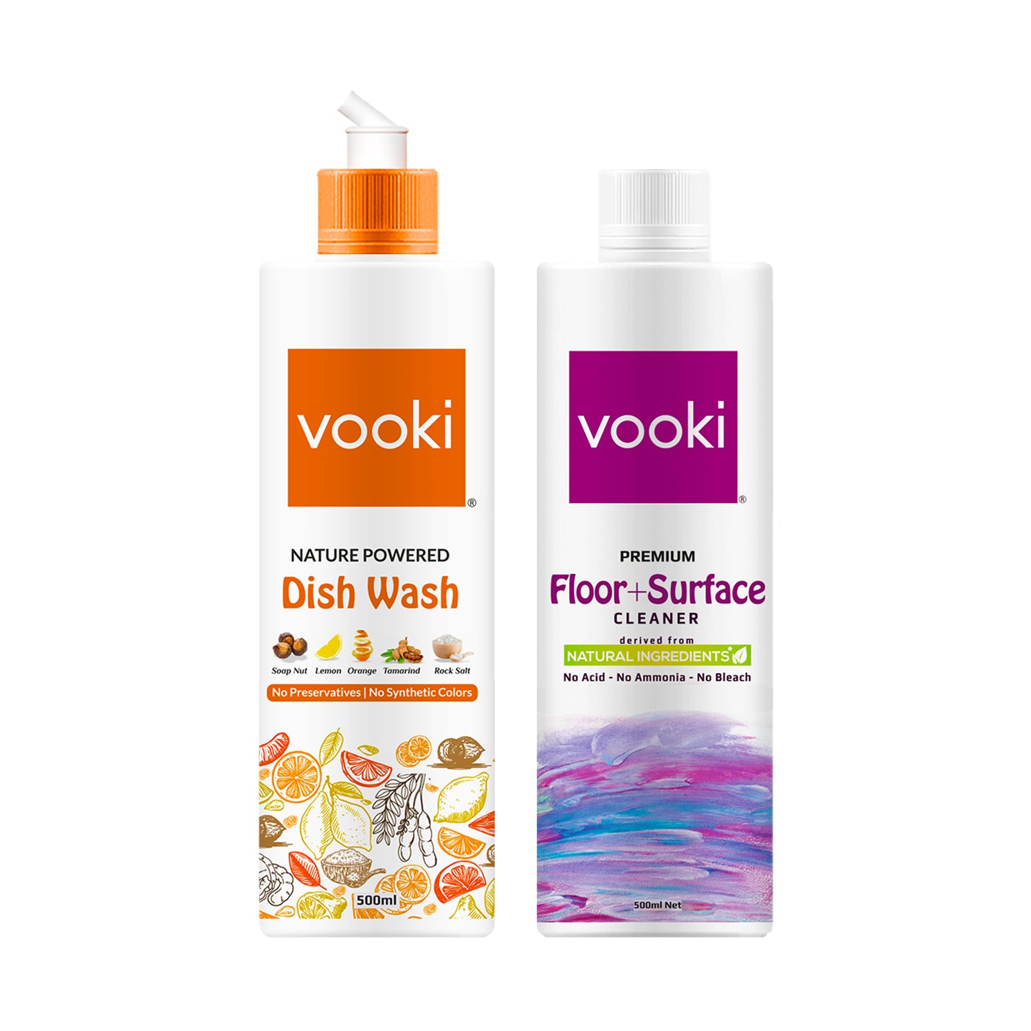 Combo| vooki Nature Powered Dish Wash  & Floor+Surface Cleaner - vooki.in