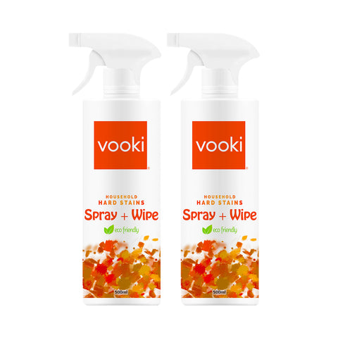 Image of vooki spray and wipe bottles on a white background.