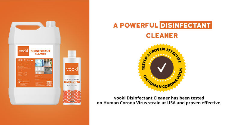 An image that indicates trusted badge icon of a vooki disinfectant cleaner to get rid of germs-a powerful disinfectant cleaner